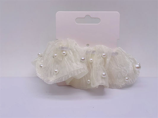 Accessoires de cheveux polyester pour enfants Elastique multicolore avec perle