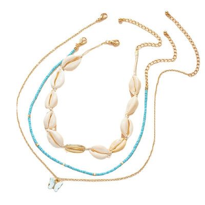 Collier féminin de couleur clavicule d'été