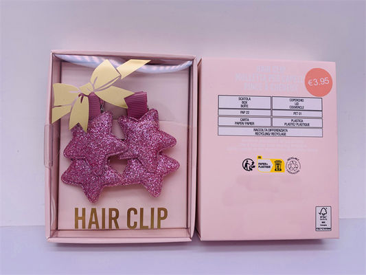 Clip de cheveux pour enfants polyester brillant 1 paire