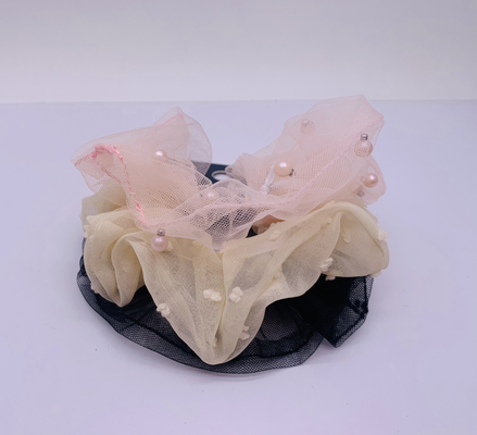 Les filles accessoires de cheveux en tissu élastique Scrunchies avec perles