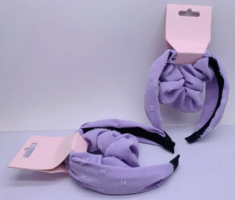 Des bandelettes pour cheveux en chiffon pour fleurs violettes, des crêpes légères pour cheveux en coton.
