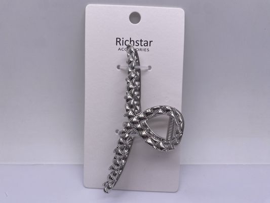Accessoires de cheveux métalliques géométriques pince à griffe pratique couleur argentée