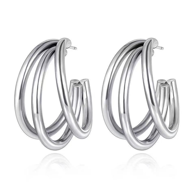 Boucles d'oreilles en forme de C pour femmes