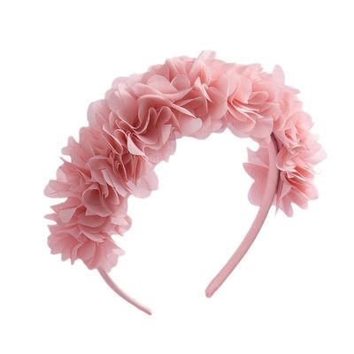 La bande de cheveux à fleurs roses pour le port quotidien ou pour des occasions spéciales