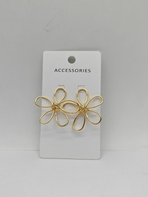 Boucle d'oreille en métal d'or pour toute occasion