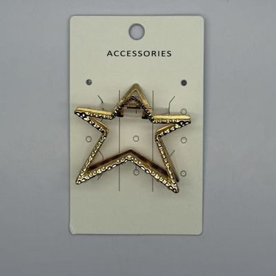 Étoiles de grande taille durables, pinces à griffes pour cheveux dorés, accessoires de cheveux légers et élégants