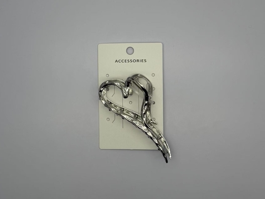 Clip à griffes métalliques en argent pour coiffure élégante