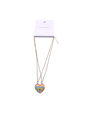 Collier arc-en-ciel pour enfants créatifs de mode Collier papillon en émail coloré Collier cœur Collier d'amitié