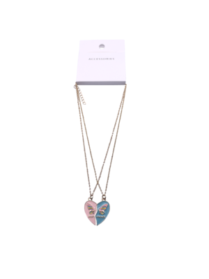 Collier arc-en-ciel pour enfants créatifs de mode Collier papillon en émail coloré Collier cœur Collier d'amitié