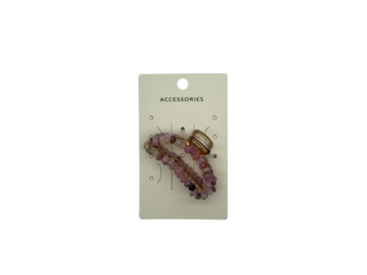 Épingle à cheveux à la main avec une griffe de gravier cristallin naturel