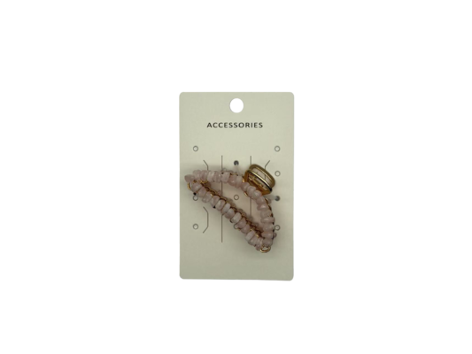 Épingle à cheveux à la main avec une griffe de gravier cristallin naturel