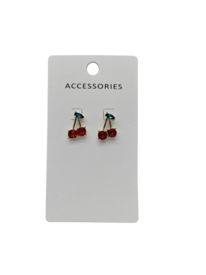 Nouvelles boucles d'oreilles en forme de cerise rouge zircon pour le début de l'été, élégantes et tendance, pour femmes et filles, assorties à toutes les tenues, à la mode et stylées