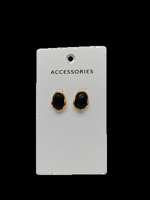 Silver Needle Korean Retro Black Geometric Small Fashion Light Luxury High End Design Sense Earrings Women's Jewelry