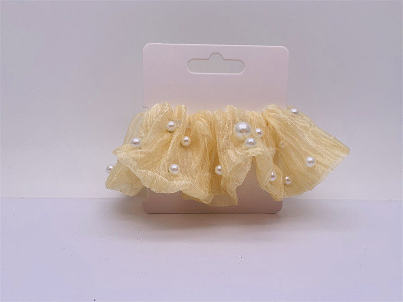Accessoires de cheveux polyester pour enfants Elastique multicolore avec perle