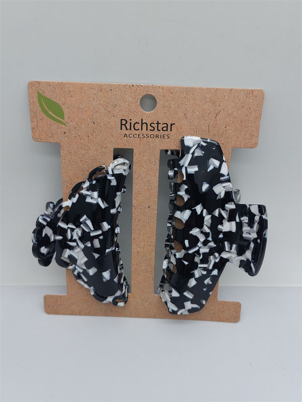 Accessoires pour cheveux en acrylique de couleur vache, pince à griffe légère, réutilisable