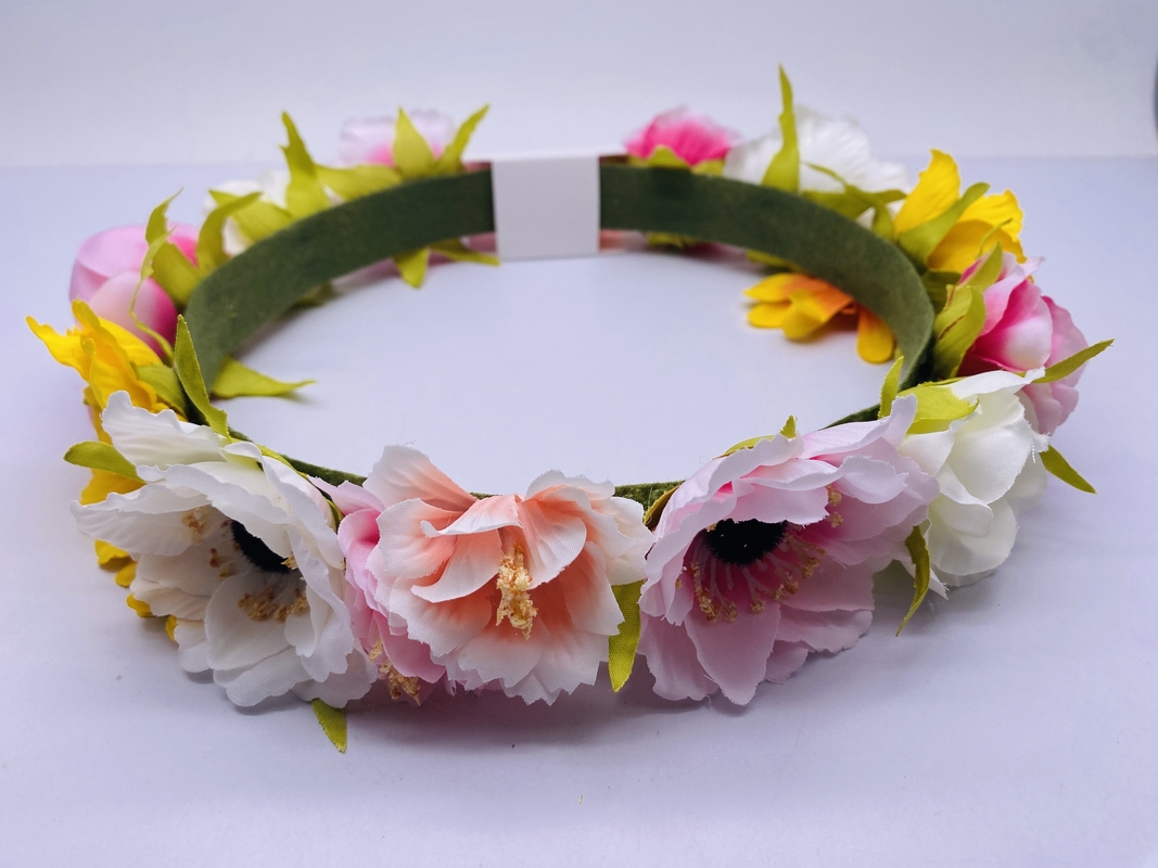 Les filles élastique cheveux de fleur accessoire bandeau de tête multicolore durable