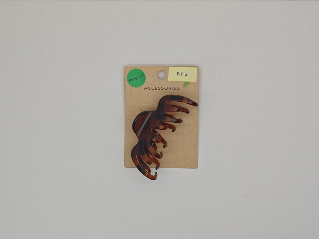 Accessoires capillaires polyvalents en plastique recyclé ambre, pinces à griffes pour cheveux de différentes formes