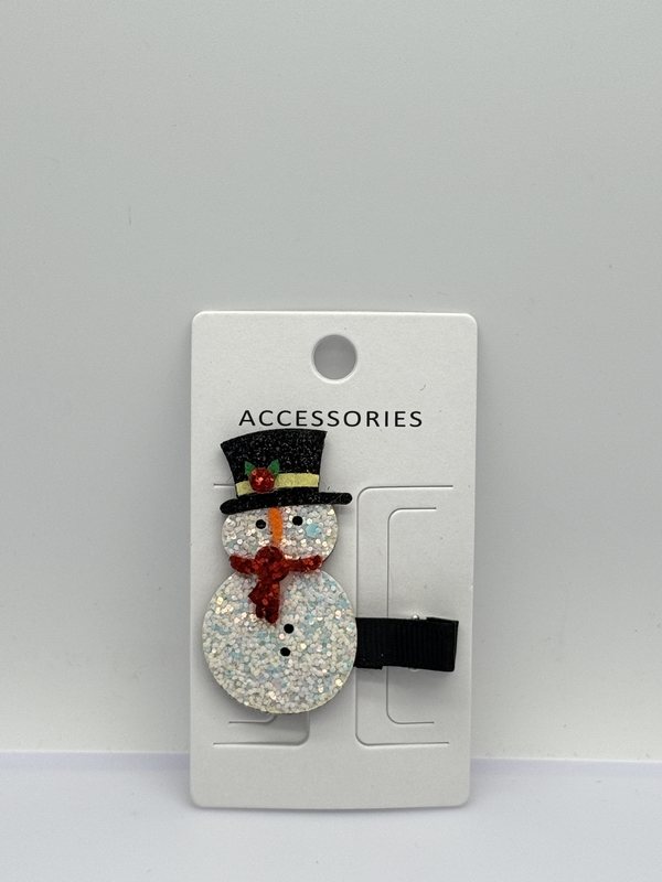 Barrette de cheveux bonhomme de neige de Noël mignon et grand, de couleurs variées, pour la saison de Noël