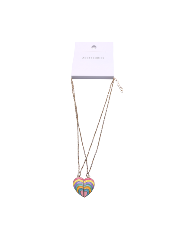 Collier arc-en-ciel pour enfants créatifs de mode Collier papillon en émail coloré Collier cœur Collier d'amitié