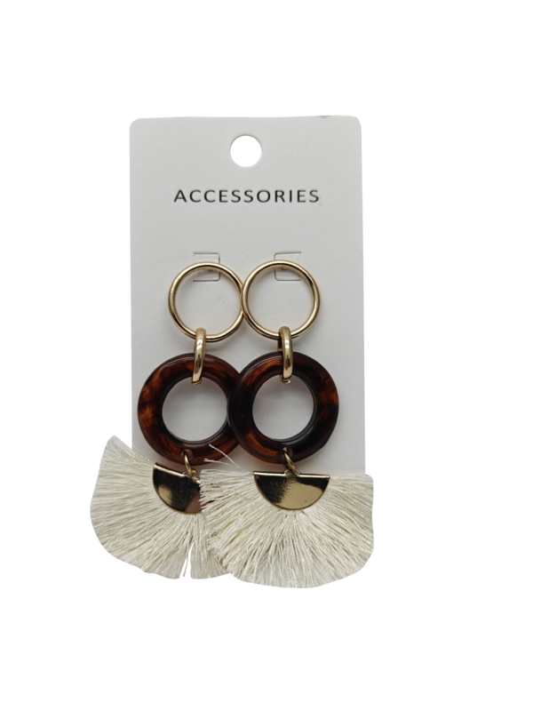 Boucles d'oreilles pendantes géométriques bohèmes pour femmes en doré et marron
