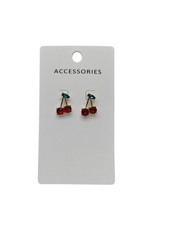 Nouvelles boucles d'oreilles en forme de cerise rouge zircon pour le début de l'été, élégantes et tendance, pour femmes et filles, assorties à toutes les tenues, à la mode et stylées