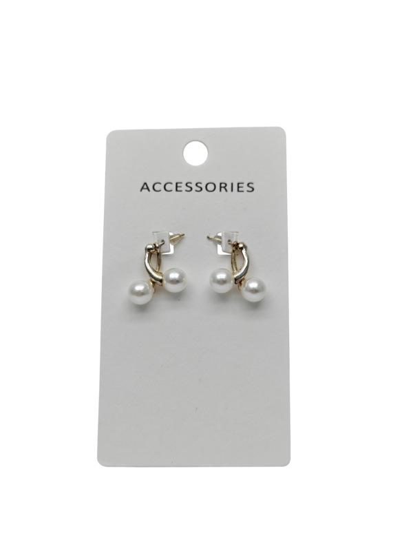 Boucles d'oreilles pendantes imitation perle plaquées or véritable pour femmes, clous en oxyde de zirconium, bijoux en laiton de forme géométrique